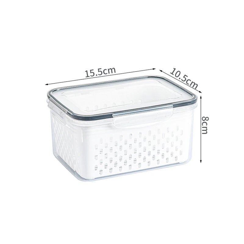 Refrigerator Storage Box Fridge Organizer Fresh Vegetable Fruit Boxes Drain Basket Storage Containers Pantry Kitchen Organizer - CheffyCorner