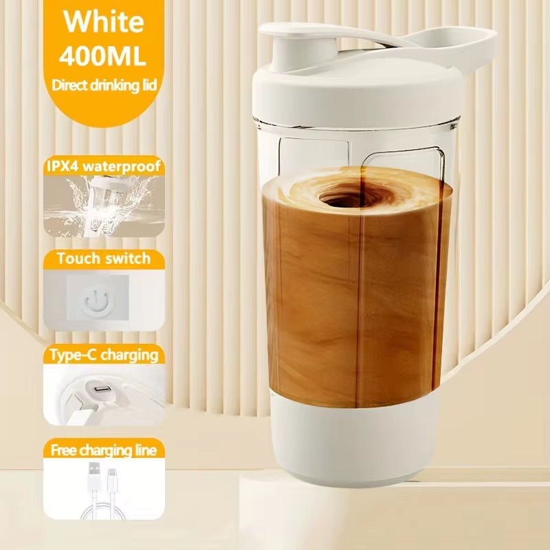 USB Electric Portable Whey Protein Shaker bottle | Rechargeable Gym BA Free Cocktail Blend - CheffyCorner