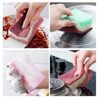 10PCS Kitchen Dishwashing Sponge | Multi - Functional High Density Clean Rub Pot - CheffyCorner