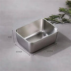 1/3/5Pcs Stainless Steel Food Storage Box Fresh - Keeping Box with Lid ,Rectangle Sausage Noodles Fruit Dish with Cover - CheffyCorner