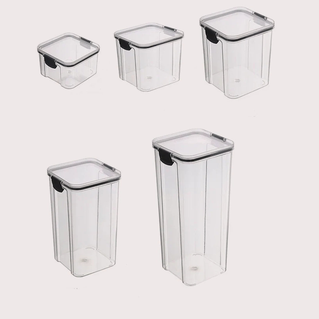 Airtight Food Storage Container Set | Stackable Pantry Organizer