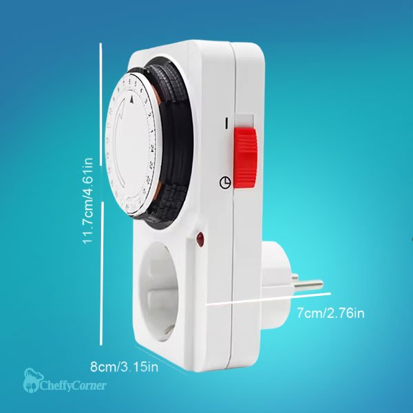 24 - Hour Mechanical Timer Switch Plug for Kitchen & Home – CheffyCorner - CheffyCorner