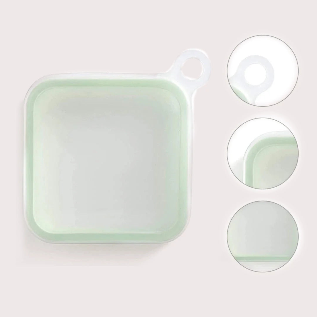 Portable Silicone Sandwich Toast Bento Box | Food Container Snack Box Student