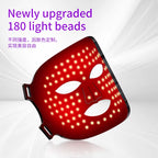 Professional Led Light Therapy Facial Mask Black Led Red Light Therapy 7 Colors Silicon Red Light Therapy Face Mask
