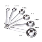 6/7/9Pcs Multipurpose Food - Grade Stainless Steel Measuring Spoon Coffee Powder Spice Measure Scoop Kitchen Baking Tools - CheffyCorner