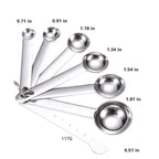 6/7/9Pcs Multipurpose Food - Grade Stainless Steel Measuring Spoon Coffee Powder Spice Measure Scoop Kitchen Baking Tools - CheffyCorner