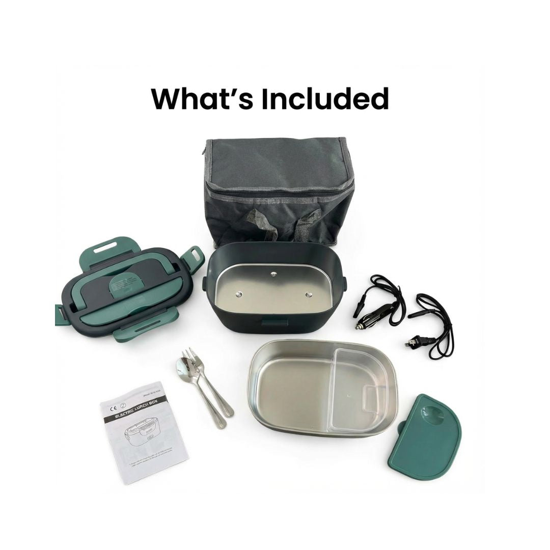 Portable Electric Lunch Box 1.5L — Built-In AU & UK Plug (No Adapter Needed)