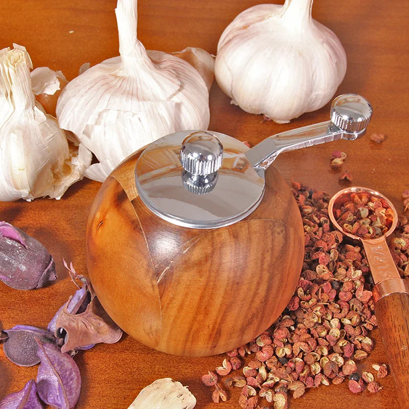 Salt and Pepper Mills, Solid Wood Pepper Grinders with Adjustable Coarseness by Ceramic Rotor, Kitchen Cooking Tools