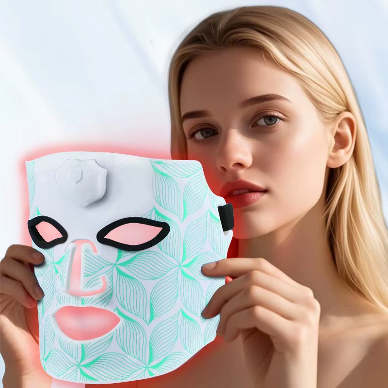 LED Light Therapy Mask 7‑Color Silicone Face