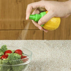 No more messy juicing! Spray fresh lemon or orange juice with ease