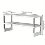 1 Stainless Steel Expandable Kitchen Sink Storage Rack Cabinet Storage Multi-Layer Multifunctional Internal Layered Storage Rack