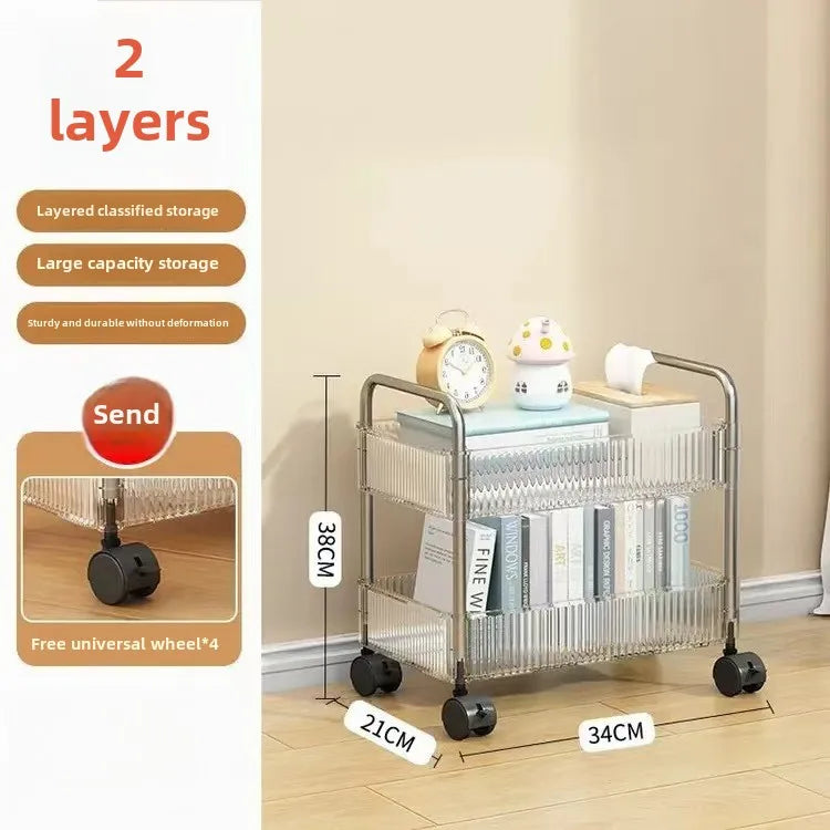 Compact Stackable Storage Rack - Mobile, Space - Saving for Kitchenware & Bedroom Clutter，Storage Function Vehicle