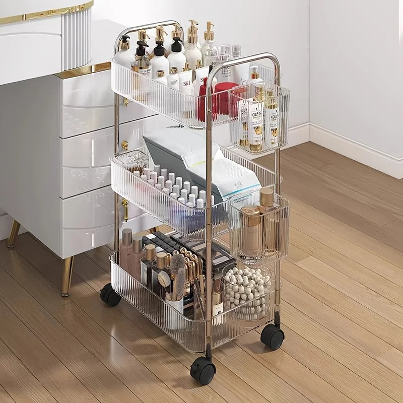 Compact Stackable Storage Rack - Mobile, Space - Saving for Kitchenware & Bedroom Clutter，Storage Function Vehicle