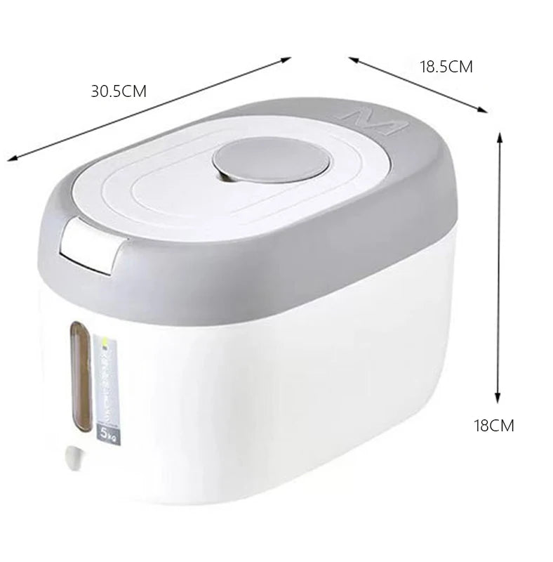 5KG/10KG Rice Dispenser Kitchen Organizer and Storage Container Home Box Cereal Jar Botes Cocina Almacenaje Alimentos