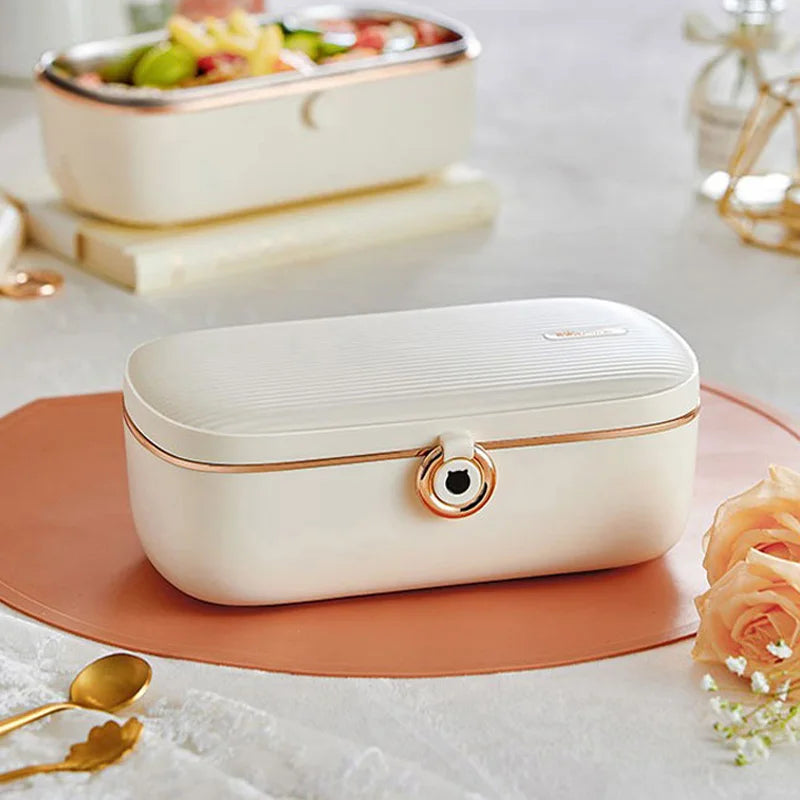 900Ml Electric Lunch Box Mini Rice Cooker Water Free Heating Bento Box Constant Temperature Heating Food Warmer Container 220V