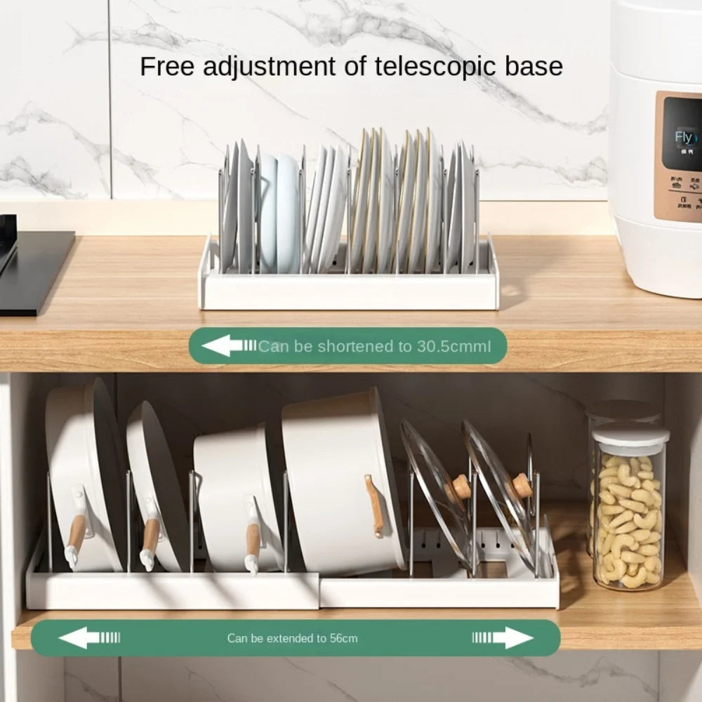 Kitchen Utensil Artifact Pot Storage Rack Foldable Kitchen Utensil Storage Rack Kitchen Pot Lid Storage Rack