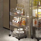 Compact Stackable Storage Rack - Mobile, Space - Saving for Kitchenware & Bedroom Clutter，Storage Function Vehicle