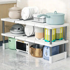 1 Stainless Steel Expandable Kitchen Sink Storage Rack Cabinet Storage Multi-Layer Multifunctional Internal Layered Storage Rack