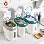 5KG/10KG Rice Dispenser Kitchen Organizer and Storage Container Home Box Cereal Jar Botes Cocina Almacenaje Alimentos
