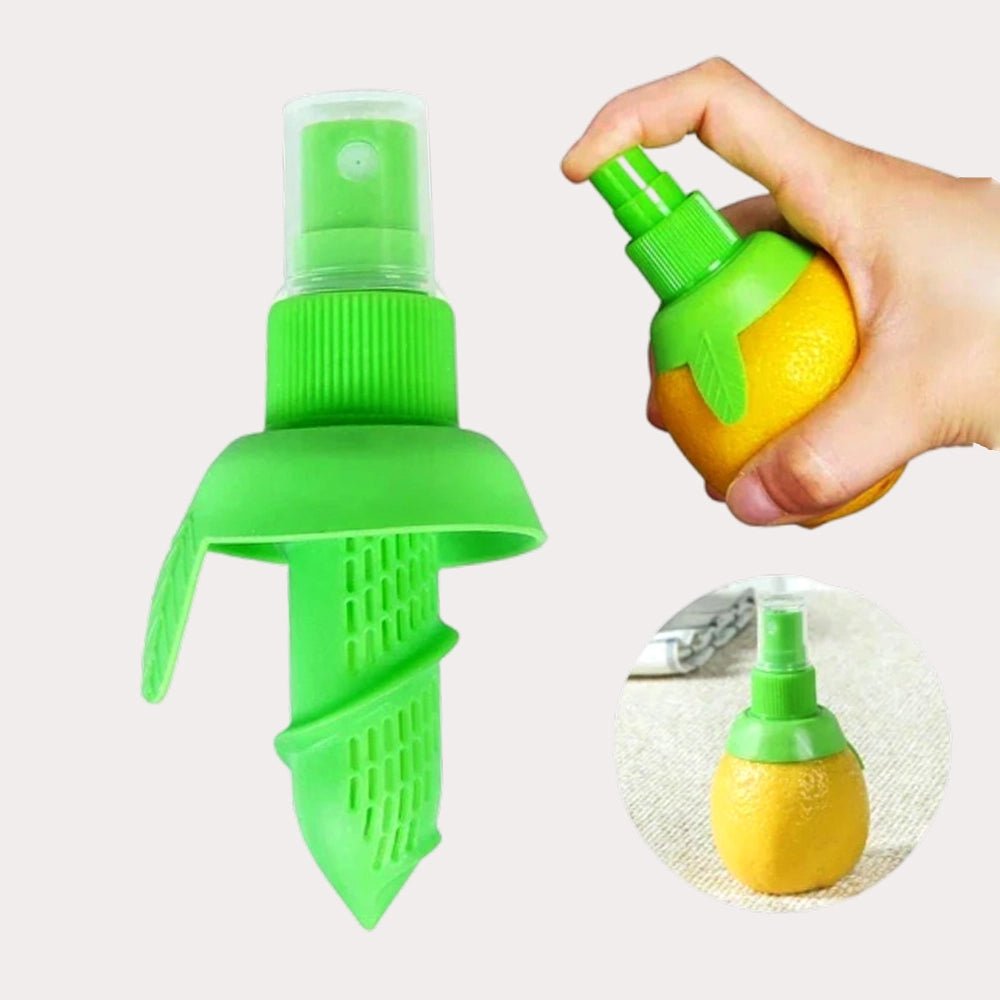 Spray fresh lemon or orange juice straight from the fruit!