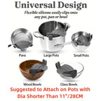 Adjustable Silicone Clip - On Strainer for Pots | Easy Draining & Spill - Free Cooking - CheffyCorner