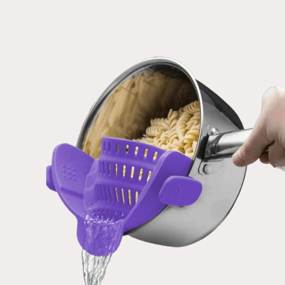 Adjustable Silicone Clip - On Strainer for Pots | Easy Draining & Spill - Free Cooking - CheffyCorner