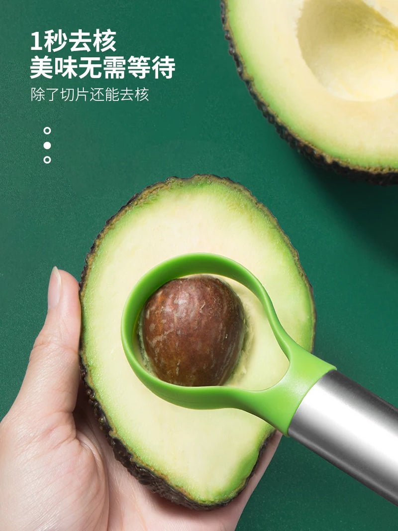 Avocado Knife Gadget Stainless Steel Cutter Kitchen Gadgets Fruit Cutting Artifact All for Kitchen and Home Dragon Fruit Slices - CheffyCorner
