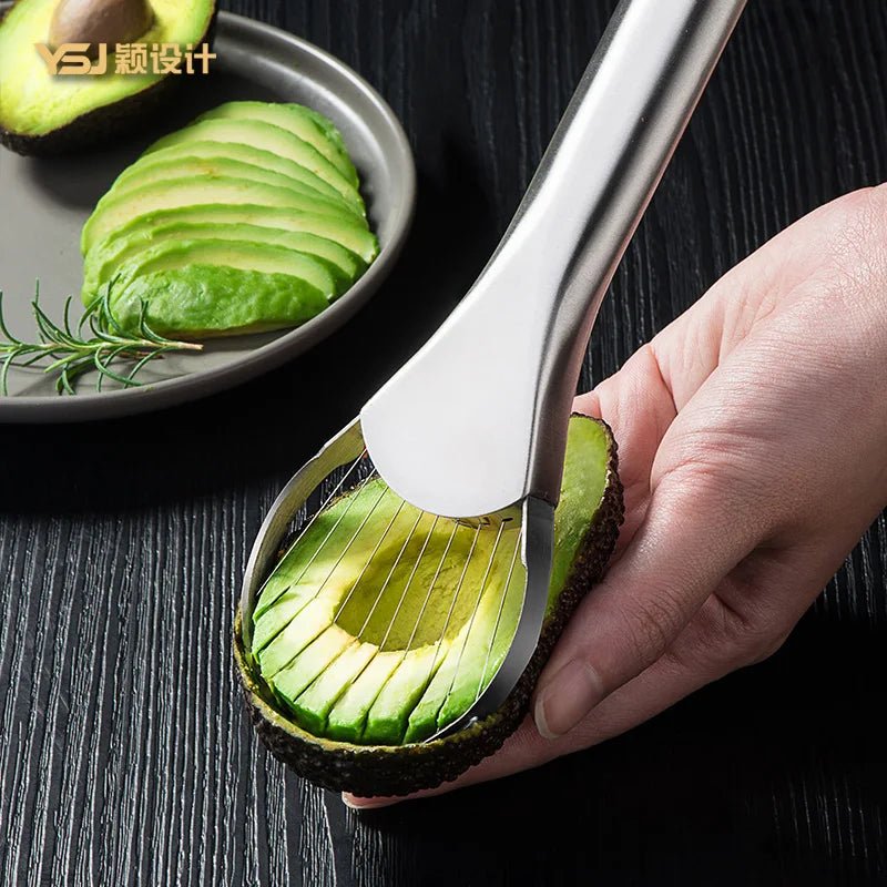 Avocado Knife Gadget Stainless Steel Cutter Kitchen Gadgets Fruit Cutting Artifact All for Kitchen and Home Dragon Fruit Slices - CheffyCorner