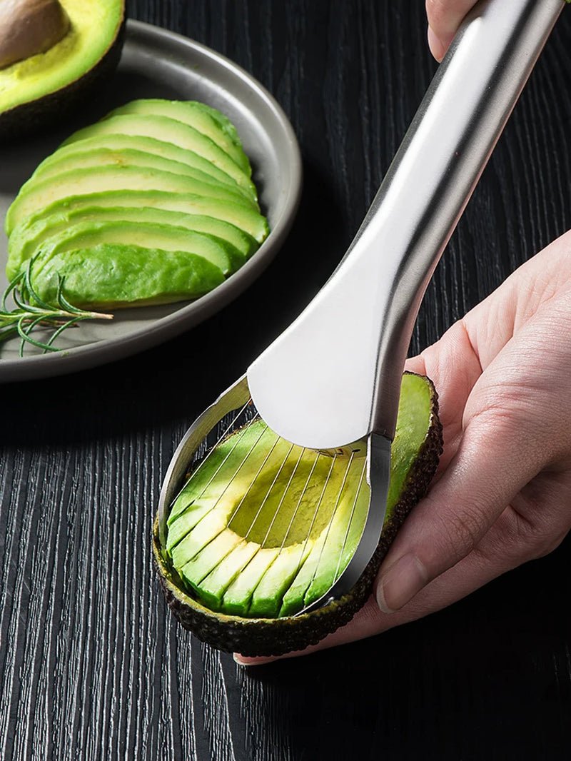 Avocado Knife Gadget Stainless Steel Cutter Kitchen Gadgets Fruit Cutting Artifact All for Kitchen and Home Dragon Fruit Slices - CheffyCorner