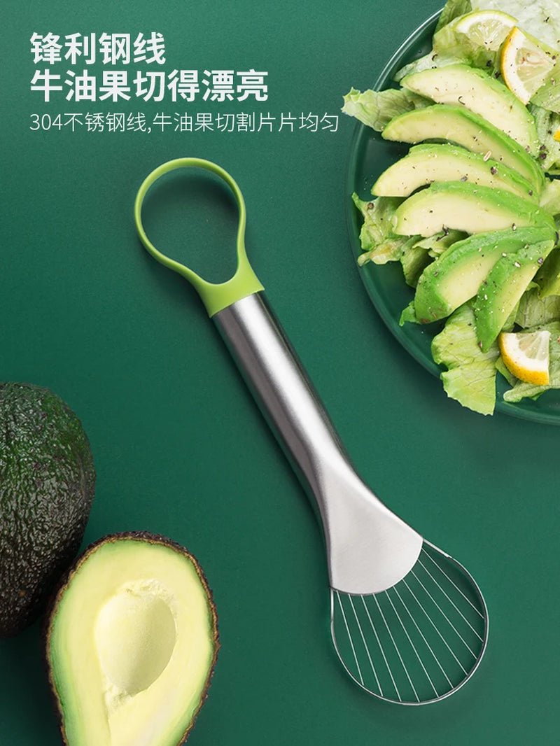 Avocado Knife Gadget Stainless Steel Cutter Kitchen Gadgets Fruit Cutting Artifact All for Kitchen and Home Dragon Fruit Slices - CheffyCorner