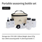 Camping Accessories Outdoor BBQ Picnic 6/8 Pieces Set Seasoning Spice Storage Jars Set with Storage Bag - CheffyCorner