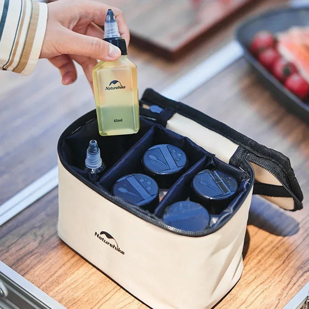 Camping Accessories Outdoor BBQ Picnic 6/8 Pieces Set Seasoning Spice Storage Jars Set with Storage Bag - CheffyCorner