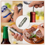 Camping Cutlery Knife | Fork Spoon Bottle Opener | Tableware Stainless Steel Pocket Cutlery - CheffyCorner
