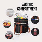 Double Layer Lunch Bag Large Capacity | Lunch Bags Leakproof for Men Women - CheffyCorner