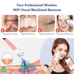 6 Heads Pore Cleaner Blackhead Remover Vacuum with Camera Face Acne Pimple Extractor Facial Nose Skin Care Tools