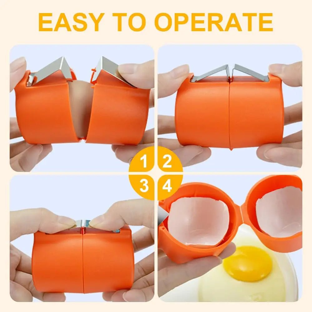 Egg Shell Opener | 3pcs Stainless Steel Egg Peeler | Egg Breaker for Kitchen - CheffyCorner