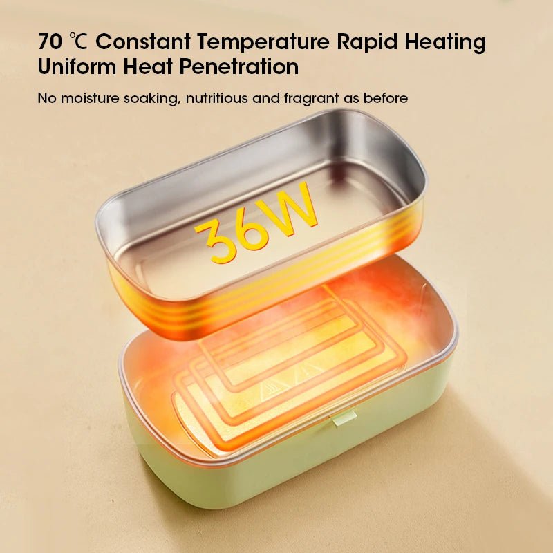 Electric Hot Rice Box Food Heater Lunch Insulated Lunch Box Convenient Food Heating Waterless Heating Bento Box Office Dormitory - CheffyCorner