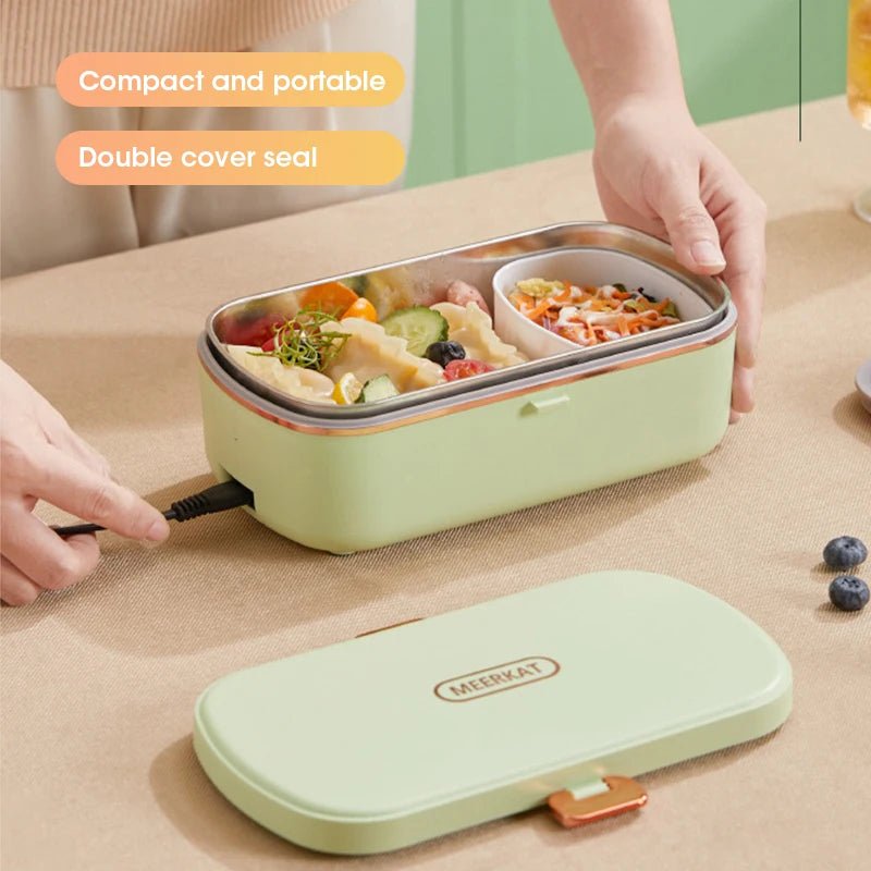 Electric Hot Rice Box Food Heater Lunch Insulated Lunch Box Convenient Food Heating Waterless Heating Bento Box Office Dormitory - CheffyCorner