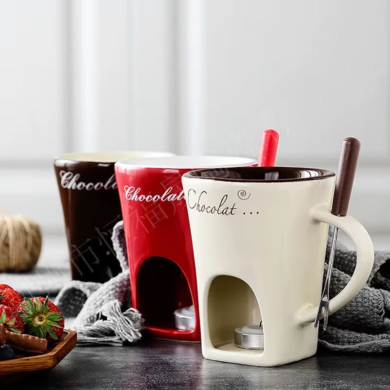 Fondue Pots Fondue Mug Set | Cabilock Chocolate Fondue Mug - CheffyCorner