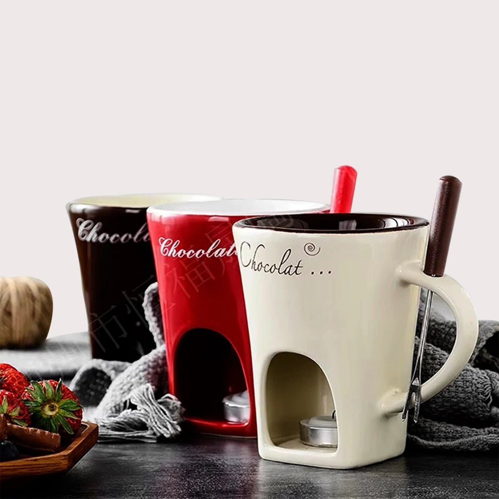Fondue Pots Fondue Mug Set | Cabilock Chocolate Fondue Mug - CheffyCorner