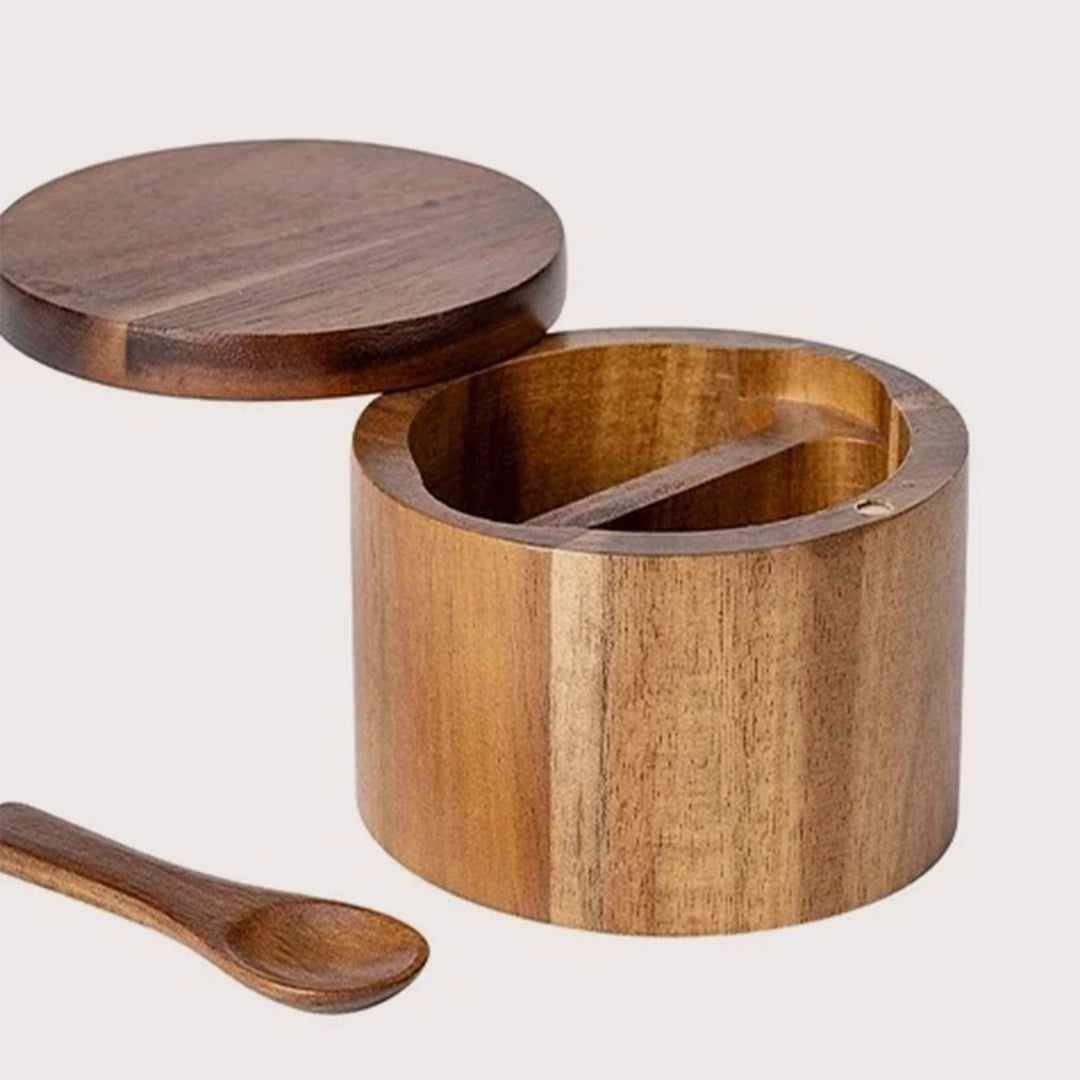 handcrafted wooden pepper box

