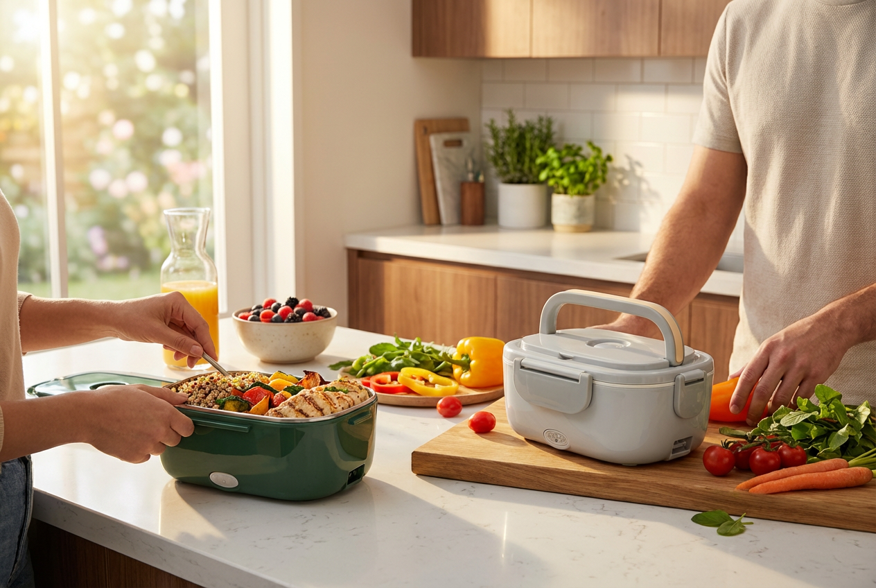 Portable Electric Lunch Box 1.5L — Built-In AU & UK Plug (No Adapter Needed)