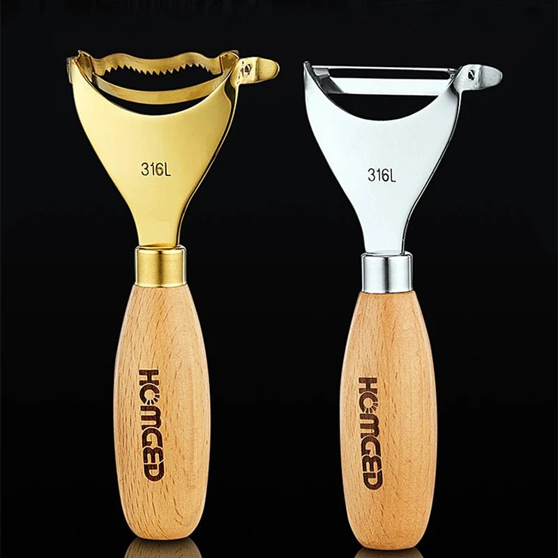 Kitchen 304 Stainless Steel Peeler Corn Kernel Separator with Wooden Handle Potato Cucumber Grater Home Life Helper Tools - CheffyCorner