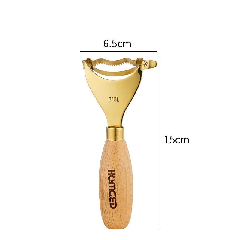Kitchen 304 Stainless Steel Peeler Corn Kernel Separator with Wooden Handle Potato Cucumber Grater Home Life Helper Tools - CheffyCorner