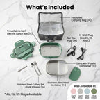 #1 Dual-Power Electric Lunch Box 1.5L — Home + Car Heated Warmer (Works Everywhere)