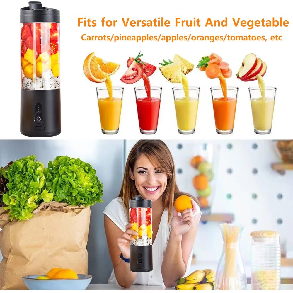 Mini Portable Blender Electric Fruit Juicer Smoothie Orange Fresh Juice Blender Multifunction Rechargeable Portable Juicer Mixer - CheffyCorner