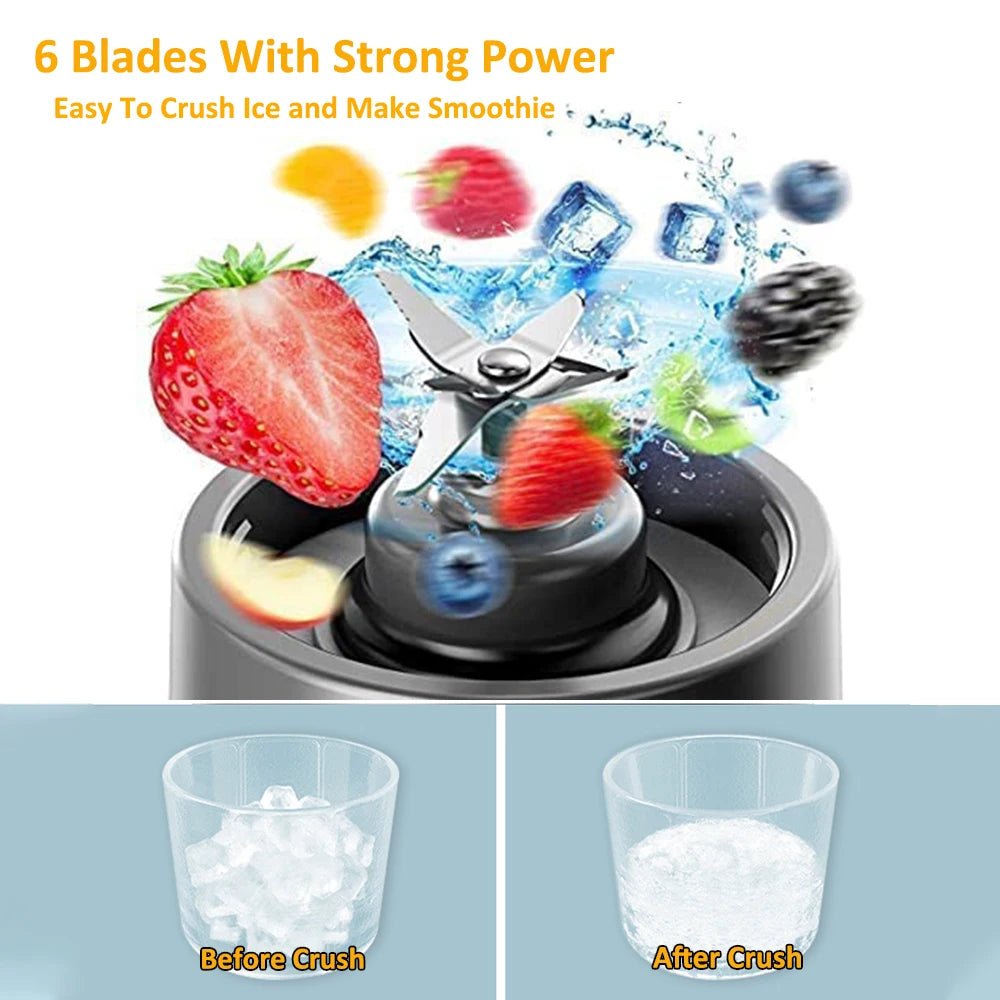 Mini Portable Blender Electric Fruit Juicer Smoothie Orange Fresh Juice Blender Multifunction Rechargeable Portable Juicer Mixer - CheffyCorner