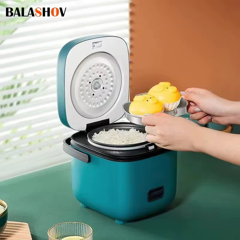 Mini Rice Cooker Automatic Household Kitchen Electric Cooking Machine 1 - 2 People Food Warmer Steamer 1.2L Small Rice Cooker - CheffyCorner