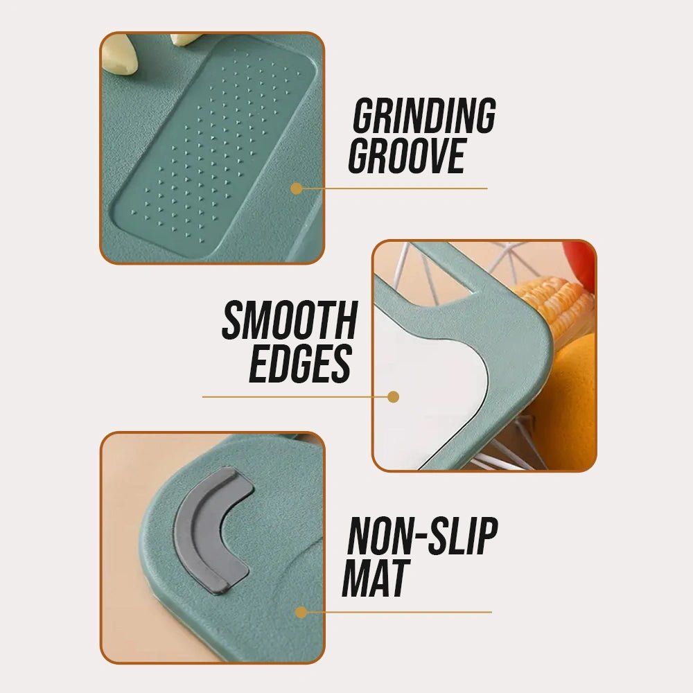 Multifunctional Cutting Board | Stainless Steel Plastic Double - sided - CheffyCorner