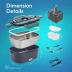 Portable Electric Lunch Box 1.5 L – Leak‑Proof Food Warmer for Car, Office, Travel - CheffyCorner